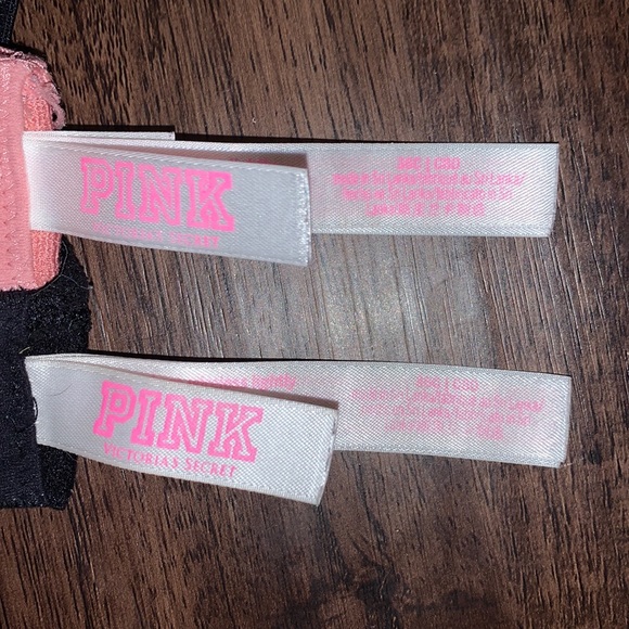 PINK Victoria’s Secret black & pink duo bras! 36C - Picture 6 of 7